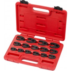 МАСТАК 0261-15C набор разрезных ключей 3/8"&1/2" (воронья лапка), 8-24 мм, кейс, 15 предметов