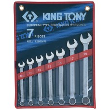 1207MR набор комбинированных ключей, 10-19 мм, 7 предметов KING TONY 