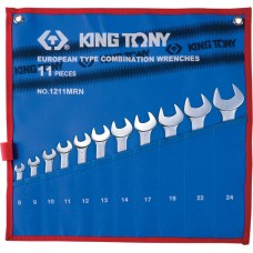 1211MRN набор комбинированных ключей, 8-24 мм, чехол из теторона, 11 предметов KING TONY