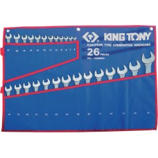 1226MRN набор комбинированных ключей, 6-32 мм чехол из теторона, 26 предметов KING TONY