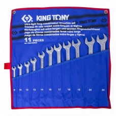 12A1MRN набор комбинированных удлиненных ключей, 8-24 мм, чехол из теторона, 11 предметов KING TONY