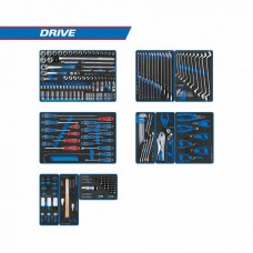 934-251MRVD набор инструментов "drive" для тележки, 10 ложементов, 251 предмет KING TONY
