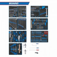 934-325MRVD набор инструментов "board" для тележки, 15 ложементов, 325 предметов KING TONY