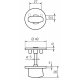 Поворотная кнопка для туалетных дверей 001 WC ABLOY