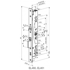 Электромеханический замок EL461 ABLOY Евро DIN стандарта для узкопрофильных дверей
