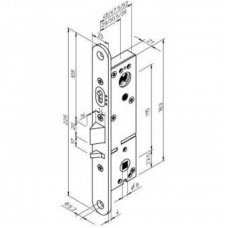 Механический антипаниковый замок LE314 ABLOY для одностворчатых профильных дверей