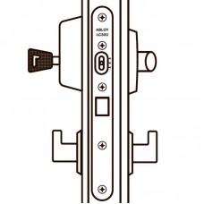 LC300 ABLOY замок для профильных входных дверей без автоматического запирания защелки.
