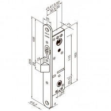 LC300 ABLOY замок для профильных входных дверей без автоматического запирания защелки.