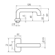 3-20/0650 ABLOY пара ручек для профильной двери, толщина двери 38-54 мм