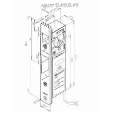 Электромеханический замок EL410 ABLOY ANSI стандарта для узкопрофильных дверей