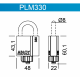 PLM330 ABLOY всепогодный замок с защитой дужки и цилиндра