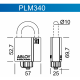 Всепогодный замок с защитой дужки и цилиндра PLM340 ABLOY серии SWP