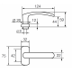 6/0650 POLAR ABLOY пара ручек для профильной двери, толщина двери 40-70 мм