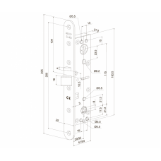EL482 ABLOY замок электромеханический финского стандарта для узкопрофильных дверей