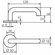 Ручка нажимная Престо 3-16/007 ABLOY