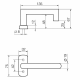 3-19K/0650 Инокси ABLOY пара ручек для профильной двери, толщина двери 38-54 мм, нержавеющая сталь 