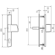 Ручка на щитке стандарта DIN Инокси 3-19/013/120 PZ+PZ ABLOY