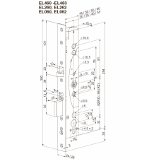 Электромеханический замок EL460 ABLOY Евро DIN стандарта для узкопрофильных дверей