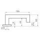 Односторонняя ручка INOXI 3-19K/030 ABLOY