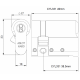 Электромеханический односторонний цилиндр CLIQ CYL331 ABLOY