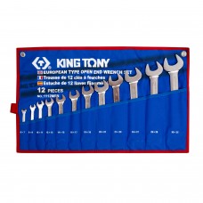 1112MRN набор рожковых ключей, 6-32 мм, чехол из теторона, 12 предметов KING TONY
