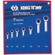 12107MRN набор комбинированных трещоточных ключей, 10-19 мм, чехол из теторона, 7 предметов KING TONY 