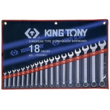 1218MR01 набор комбинированных ключей, 6-24 мм, 18 предметов KING TONY